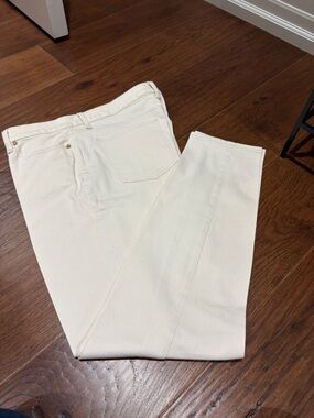 Talbots Cream Cropped Ankle Jeans